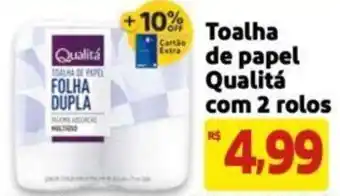 Extra Supermercado Toalha de papel Qualitá com 2 rolos oferta