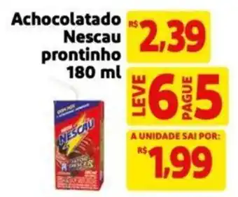 Extra Supermercado Achocolatado Nescau prontinho 180ml oferta