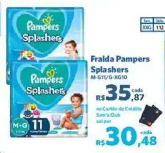 Sam's Club Fralda Pampers Splashers oferta