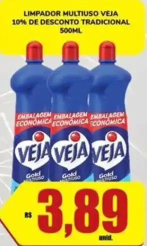 Costa Atacadão LIMPADOR MULTIUSO VEJA 10% DE DESCONTO TRADICIONAL 500ML oferta