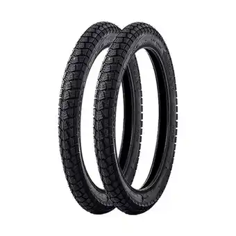 Pneustore Jogo 2 pneus de moto itaro trekker 2.75-18 48p + 90/90-18 51p tt oferta