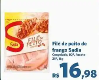 Sam's Club Filé de peito de frango Sadia Congelado, IQF, Pacote ZIP, 1kg oferta