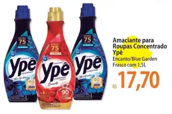 Atacadão Amaciante para Roupas Concentrado Ypê Encanto/Blue Garden Frasco com 1,5L oferta