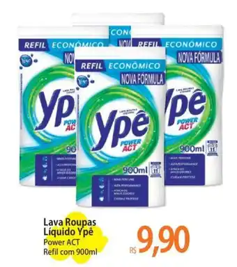 Atacadão Lava Roupas Líquido Ypê Power ACT Refil com 900ml oferta