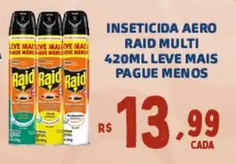 INSETICIDA AERO RAID MULTI 420ML LEVE MAIS PAGUE MENOS
