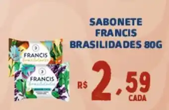 Bahamas Supermercados SABONETE FRANCIS BRASILIDADES 80G oferta