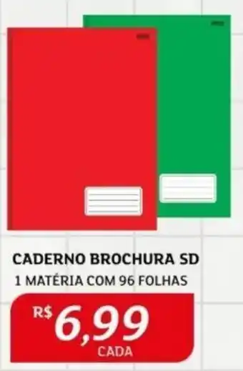 CADERNO BROCHURA SD 1 MATÉRIA COM 96 FOLHAS