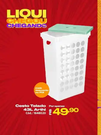 Cesto Telado 43L Arthi Cód.: 1648020