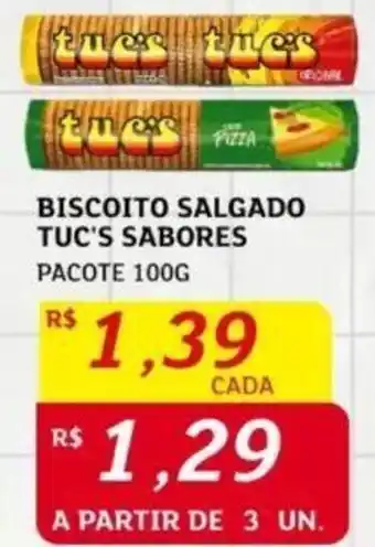 Assaí Atacadista BISCOITO SALGADO TUC'S SABORES PACOTE 100G oferta