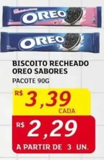 Assaí Atacadista BISCOITO RECHEADO OREO SABORES PACOTE 90G oferta
