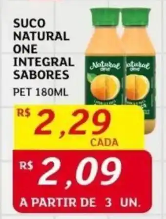 SUCO NATURAL ONE INTEGRAL Natural atural SABORES PET 180ML
