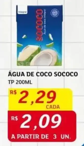 Assaí Atacadista ÁGUA DE COCO Sococo TP 200ML oferta