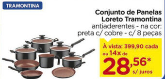 Carrefour Conjunto de Panelas Loreto Tramontina oferta