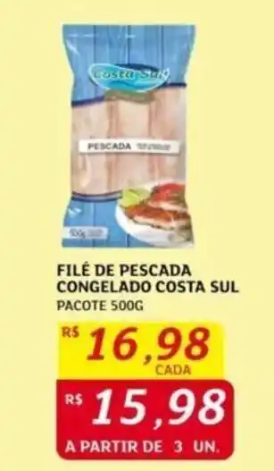 Assaí Atacadista FILÉ DE PESCADA CONGELADO COSTA SUL PACOTE 500G oferta