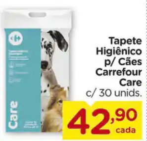 Carrefour Tapete Higienico p/ Caes Carrefour Care c. 30unids. oferta