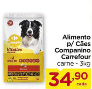 Carrefour Alimento p/ Caes Companino Carrefour 3kg oferta