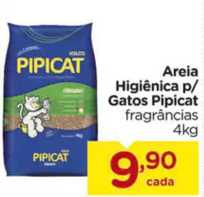 Carrefour Areia higienica p/ Gatos Pipicat 4kg oferta
