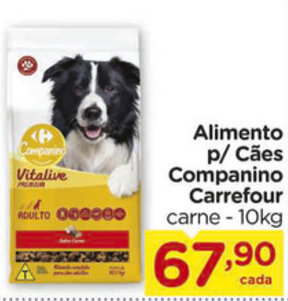 Carrefour Alimento p/ Caes Companino Carrefour 10kg oferta
