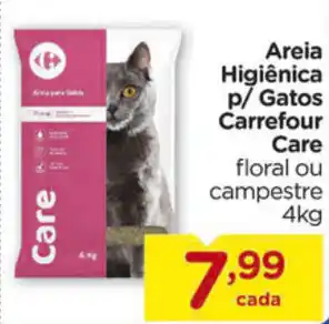 Carrefour Areia higienica p/ Gatos Carrefour Care 4kg oferta