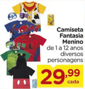 Carrefour Camiseta Fantasia Menino oferta