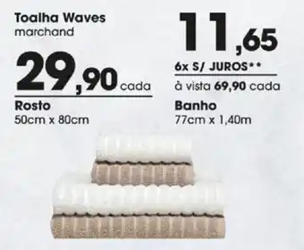 Zaffari Toalha Waves marchand Rosto 50cm x 80cm oferta