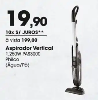 Aspirador Vertical 1.250W PAS3000 Philco