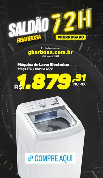 GBarbosa Máquina de Lavar Electrolux. 14Kg LED14 Branca 127V oferta