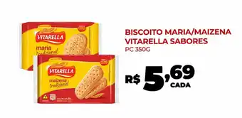 BISCOITO MARIA/MAIZENA VITARELLA SABORES PC 350G