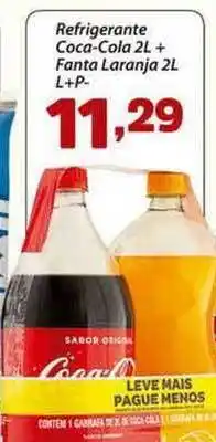 Confiança Supermercados Refrigerante Coca-cola 2L + Fanta Laranja 2L oferta