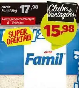 Confiança Supermercados Arroz Famil oferta