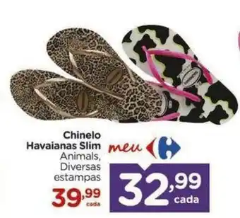 Carrefour Chinelo Havaianas Slim men Animals, estampas oferta