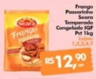 Frango Passarinho Seara Temperado Congelado IQF