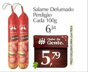 São Roque Supermercados Salame Defumado Perdigão 100g oferta