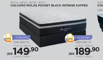 Benoit Colchao Molas Pocket Black Intense Kappes 138 x 188cm oferta
