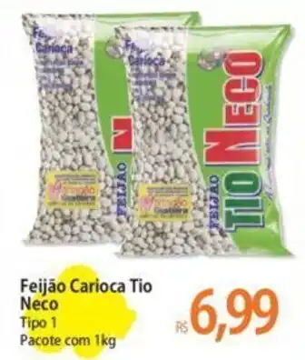 Atacadão Feijão Carioca Tio Neco Tipo 1 Pacote com 1kg oferta