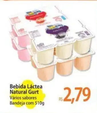 Atacadão Bebida Láctea Natural Gurt Vários sabores Bandeja com 510g oferta
