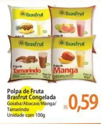 Atacadão Polpa de Fruta Brasfrut Congelada Goiaba/Abacaxi/Manga/ Tamarindo Unidade com 100g oferta