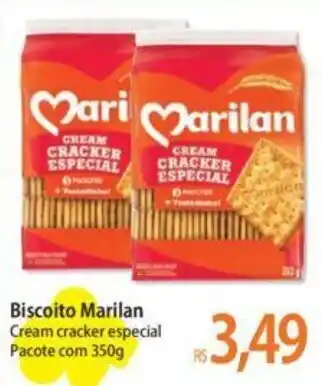Atacadão Biscoito Marilan Cream cracker especial Pacote com 350g oferta