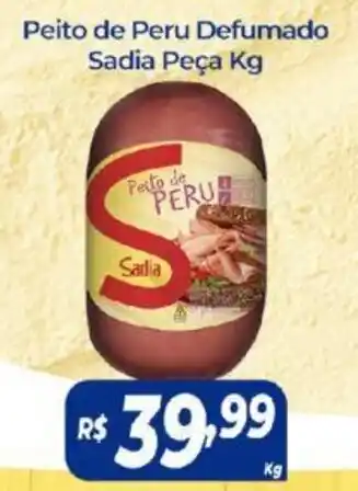 Peito de Peru Defumado Sadia Peça Kg