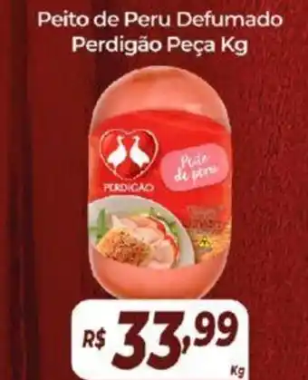 Atakarejo Peito de Peru Defumado Perdigão Peça Kg oferta