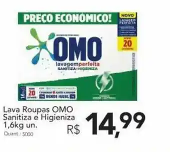 Supermercados Koch Lava Roupas Omo Sanitiza E Higieniza 1.6kg un. oferta
