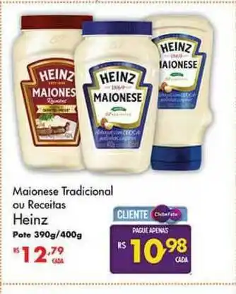 Muffato Maionese Tradicional Ou Receitas Heinz 390g/400g oferta