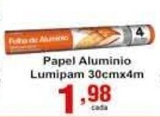 Rossi Supermercado Papel Aluminio Lumipam 30cmx4m oferta
