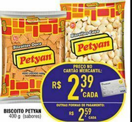 Mercantil Rodrigues Biscoito petyan 400g oferta
