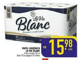 Mercantil Rodrigues Papel higiênico la vie blanc oferta