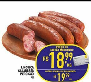 Mercantil Rodrigues Linguiça calabresa perdigão kg oferta