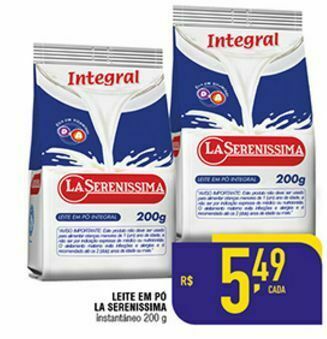 Mercantil Rodrigues Leite em pó la serenissima 200g oferta