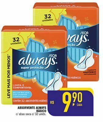 Mercantil Rodrigues Absorvente always básico 32un oferta