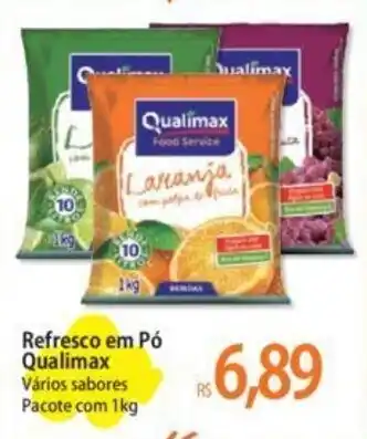 Atacadão Refresco em Pó Qualimax Vários sabores Pacote com 1kg oferta