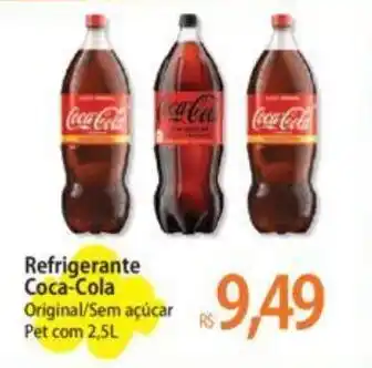 Atacadão Refrigerante Coca-Cola Original/Sem açúcar Pet com 2,5L oferta